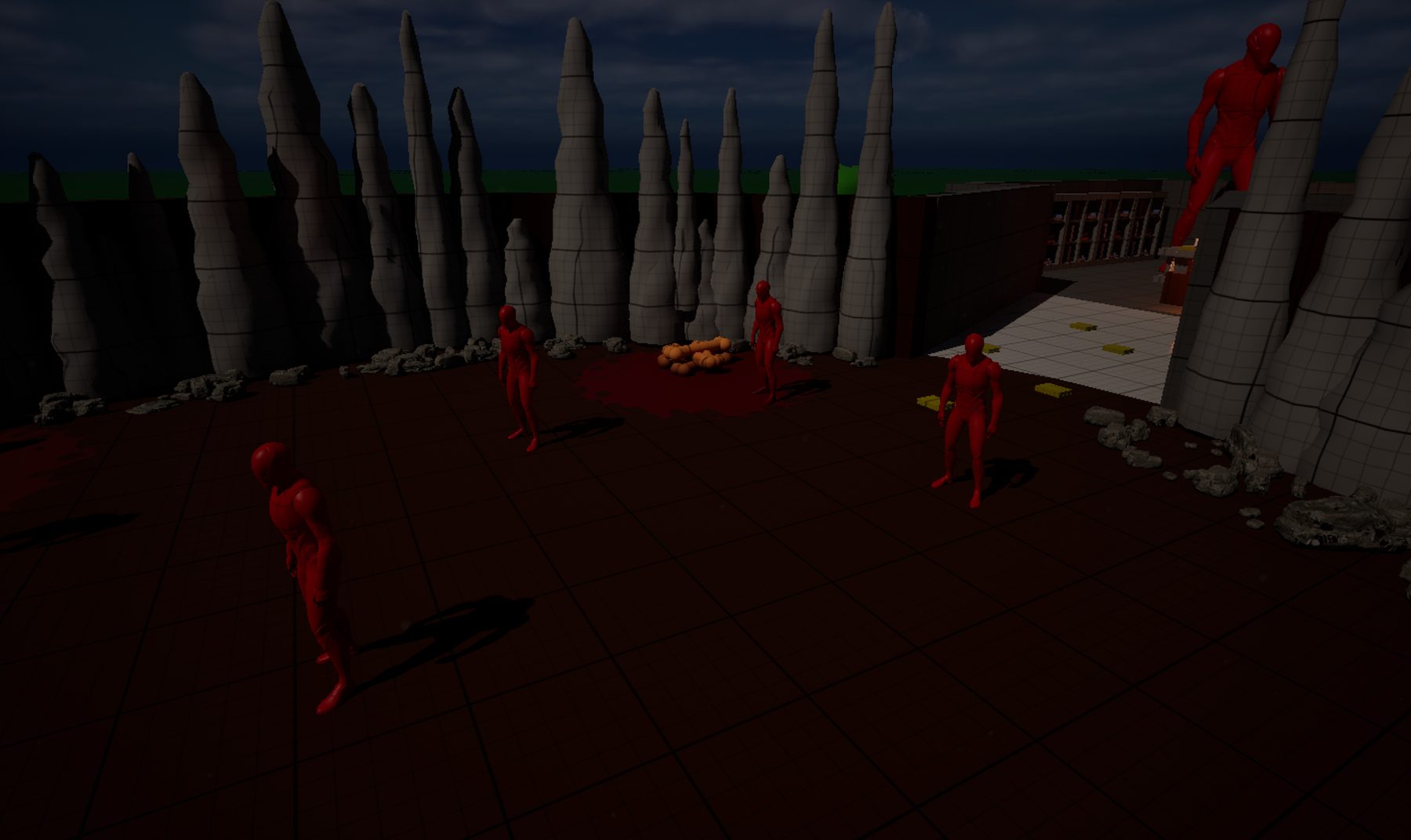 Bone pile with undead guards